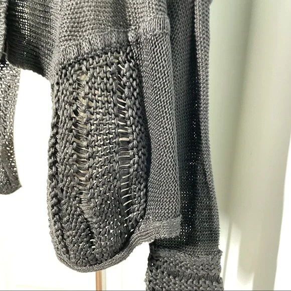 TSE Black 100% Linen Open Cardigan Shrug  size S NWT - Picture 10 of 17